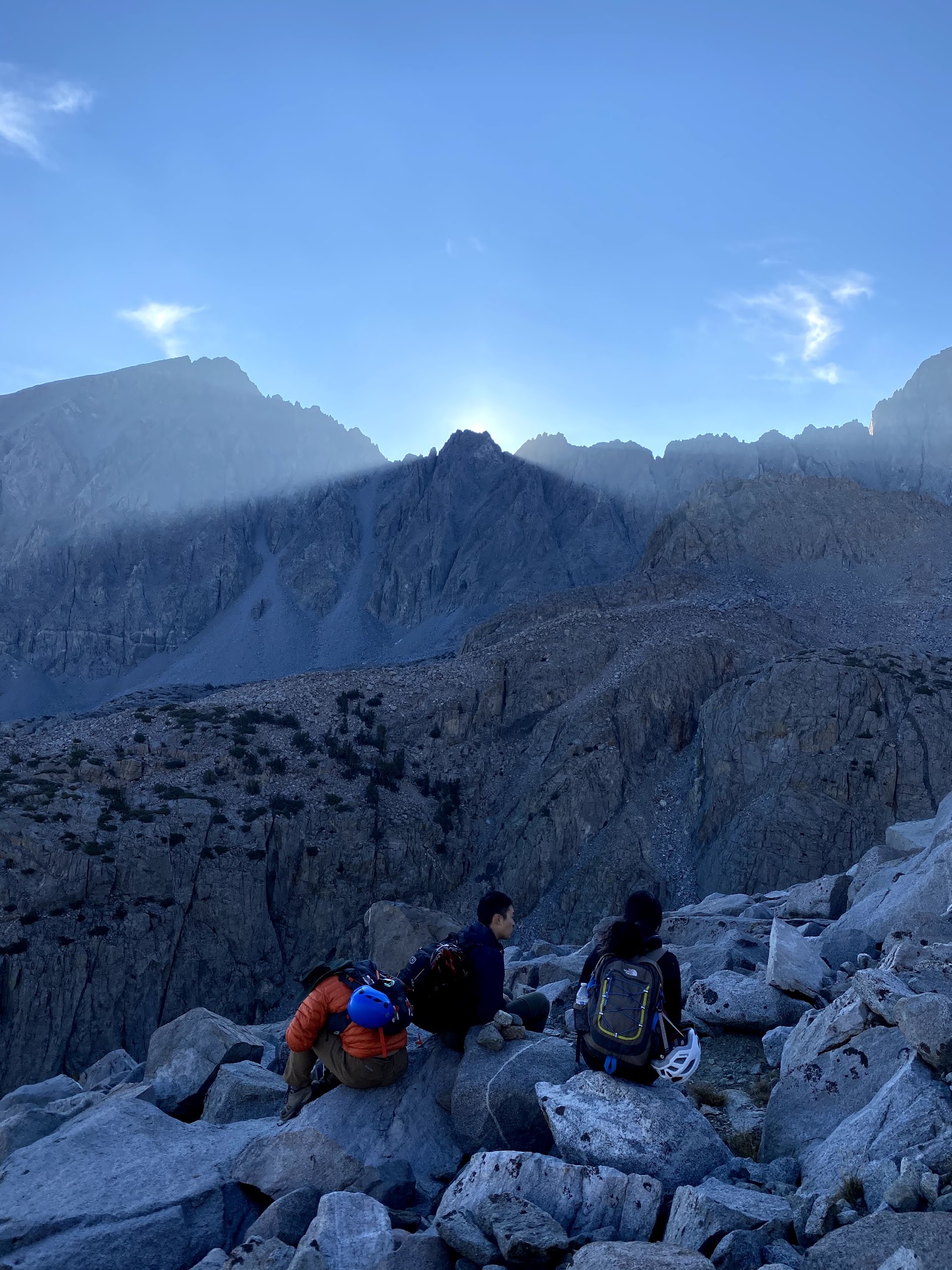 Sunrise during Middle Palisade ascent